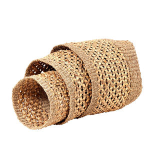 ตะกร้าเก็บน้ำและหญ้าทะเลสานด้วยมือ3ชุดของตกแต่งห้องรับแขก - Product Image 4