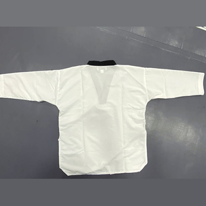 Gran oferta, uniforme de Taekwondo personalizado con logotipo frontal, manga larga de algodón, venta al por mayor, uniforme de Taekwondo de artes marciales - Product Image 4
