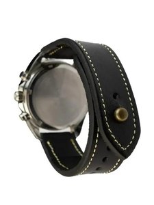 สายนาฬิกาหนังสีดำ/สีเบจสายรัดหนัง28มม. 30มม. สายรัดข้อมือแบบนุ่มจากนักออกแบบยอดนิยมสำหรับนาฬิกาฟิตเนส - Product Image 6