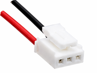 Kabel Harness Konektor Kunci HY2.0-3P Pasokan Pabrik 2Pin Merah Hitam untuk Baterai Lithium, Kamera LED, Instrumen