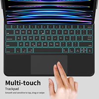 Keyboard LED Backlit Ajaib dengan Layar LCD untuk iPad Pro 11 13 Air 4/5 iPad Generasi ke-10 Pro 12.9