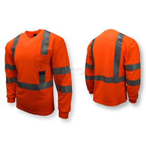 Reflective Safety Long Sleeves Polo Shirt For Night Shift And Outdoor <b>Lightweight</b> <b>Hi</b> <b>Vis</b> Safety Long Sleeves Polo Shirt - Product Image 1