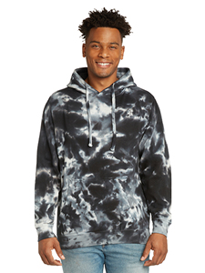 Negro gris Tie Dye con capucha 100% algodón jersey Sudadera con capucha con 2 bolsillos laterales traje de impresión personalizada Jersey - Product Image 5