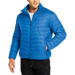 Veste d'hiver légère pour hommes Style bouffant manteau à capuche matelassé imperméable coupe-vent isolé chaud thermique teint en usine - Product Image 1