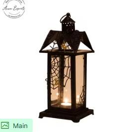Rustic Wooden Lantern with Elegant Design and <b>Glass</b> Panels Perfect for Adding Warmth and Ambiance to Any Space - Product Image 6