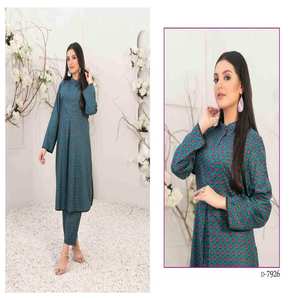 Camisa de lino de producto de Venta caliente impresa digital con pantalón de lino última colección ropa india y pakistaní de Tawakkal - Product Image 4