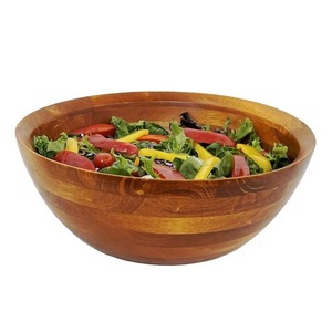 Cuenco de madera rústico moderno con acabado de aceite natural para hogares contemporáneos - Product Image 1