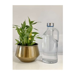 Ensemble de 2 pots de fleurs en métal de différentes tailles et formes pour la décoration de la maison et de l'hôtel. - Product Image 5