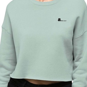 Top corto para mujer Sólido Casual Poliéster Algodón Terry Anti Shrink 300g Forrado Bordado Invierno - Product Image 5