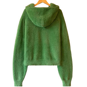 Shaggy Knitted Explorers Hoodie Soft Textured <b>Yarn</b> Zip Front Design Premium Winter Wear Cozy Casual Knitwear - Product Image 2