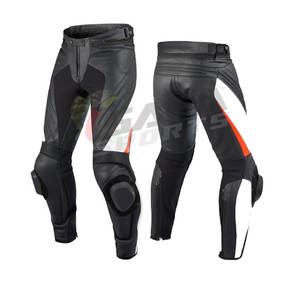 Personalizado de alta calidad impermeable transpirable PU Racing motocicleta pantalones de cuero para adultos impreso protectores de rodilla ropa deportiva - Product Image 3