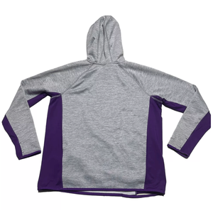 Women's Classic Grey & Navy Fleece <b>Pullover</b> Hoodie Breathable Cotton Blend Classic <b>Pullover</b> Hooded Sweatshirt Streetwear <b>Jumper</b> - Product Image 2