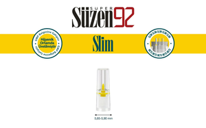 Boquilla de Cigarrillo Delgada Suzen92 Amarilla, Moldeada por Inyección, con Filtro, Paquete de 27+3 - Product Image 3