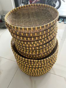 Cestas de Bambú Plegables Tejidas a Mano Ecológicas para Almacenamiento y Decoración del Hogar |   Artesanía de Bambú Natural con Diseño Ligero y Duradero - Product Image 2