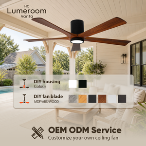 USA In Stock Large 60 Inch <b>Ceiling</b> Fan with <b>Light</b> Solid Wood Design Reversible DC Motor <b>Remote</b> <b>Control</b> for Living Room - Product Image 4