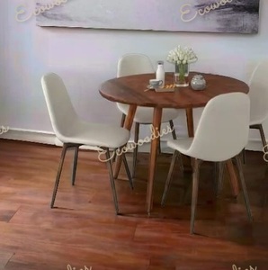 Ensemble de salle à manger en bois massif écologique, design industriel confortable, durable, pour usage extérieur, hôtel, restaurant, de haute qualité - Product Image 2