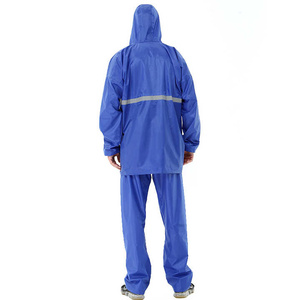 OEM ropa al aire libre montar Split impermeable pantalones de lluvia traje impermeable y reflectante impermeable para ciclismo mujeres hombres traje personalizado - Product Image 4