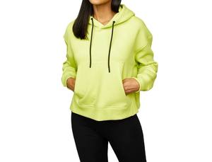 Sudaderas con capucha para mujer Sudadera bordada Manga larga Mujer Casual Bordado Contraste Color Medio y medio parche Pullover - Product Image 2