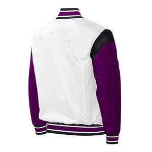 Chaqueta Universitaria Personalizada de Satén, Tela de Poliéster y Algodón Ecológica, Estilo Casual de Alta Calidad para Hombre, Estilo Universitario Otoñal - Product Image 4