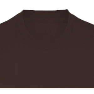 T-shirt décontracté pour homme de grande taille, logo personnalisable de haute qualité, devant, couleur marron, 220 g/m², 100 % coton biologique, respirant, vierge - Product Image 2