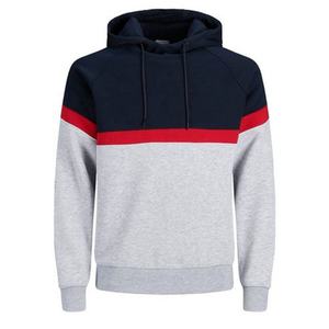 เสื้อฮู้ดผ้าคอตตอนผ้าเฟรนช์เทอร์รี่โอเวอร์ไซส์ไม่มีเชือกผ้าฟลีซหนาแบบไม่ระบุไว้เปิดไหล่ระบายอากาศได้ - Product Image 1