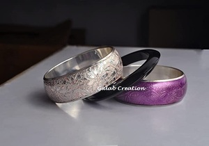 Pulseras de Latón Modernas Hechas a Mano y Plateadas, en Tendencia y de Venta Caliente, para Mujeres/Adolescentes de ZAM ZAM IMPEX - Product Image 3