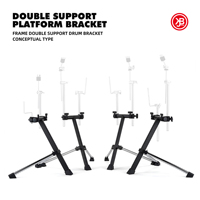 Beatello Multifunctional Expansion Two-way Drum Stand Rack Clamp + Percussion Universal Hanging Tom Drum Support Arm Accessories