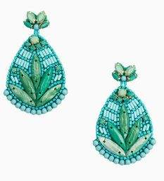 Pendientes de Oro Hechos a Mano de Primera Calidad, Pendientes Colgantes con Cuentas Bordadas de Hiba Enterprises para el Año Nuevo, Acabado Elegante, Toque Moderno - Product Image 2