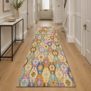 พรมเชนิลล์ลายเมดัลเลียนแบบดั้งเดิมสีเบจน้ำตาล รุ่น LXDP-0221 จาก RUGS DEPOT สำหรับขายส่ง พิมพ์ลายดิจิทัล ซักเครื่องได้ ไม่ลื่น - Product Image 5