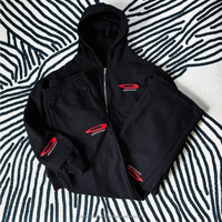 Survêtement à capuche longueur intégrale en coton 100% personnalisé, style streetwear, délavé au soleil, grammage lourd 400g, respirant, séchage rapide, coupe classique, délavage à l'acide