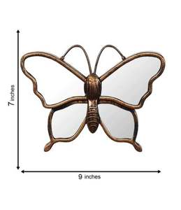 Juego de 3 espejos de pared decorativos con diseño de mariposa hermosa para sala de estar, habitación decorativa de hierro, espejo para baño, espejo - Product Image 3