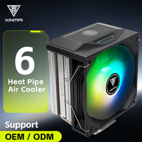 Refroidisseur d'air pour processeur XINMAI 245W TDP, 6 caloducs, 84CFM, ventilateur ARGB PWM pour PC de jeu Intel LGA1851 AMD AM5