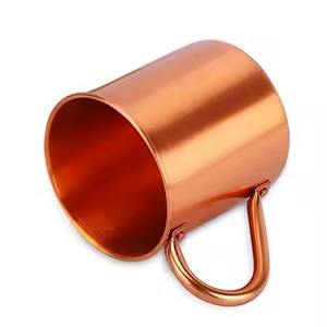 Premium Hammered Copper Mug <b>Featuring</b> Glossy Golden Handle Designed For Modern Bar Kitchen And Gift Use - Product Image 4