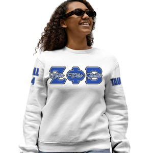Sweat-shirt à col rond brodé Zeta Phi Beta Sorority 1920 pour femmes, bleu, vêtements à lettres grecques, sweat-shirts grecs pour femmes - Product Image 5