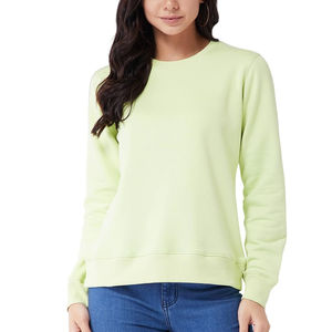 สเวตเชิ้ตคอกลม2025สตรีทแวร์ผ้าฝ้ายแบบเรียบสำหรับฤดูหนาวเสื้อสเวตเชิ้ตคอกลม100% สไตล์ล่าสุดออกแบบตามต้องการ - Product Image 1