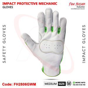 ถุงมือกันกระแทกสำหรับงานในสนามน้ำมัน ปี 2025 คุณภาพสูง ถุงมือทำงานอุตสาหกรรมป้องกันแรงกระแทก ถุงมือหนังจากปากีสถาน - Product Image 3