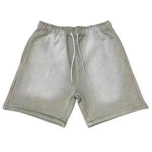 New Arrival Vintage Acid Wash Gym <b>Shorts</b> for <b>Men</b> 100% Cotton Custom <b>Mens</b> <b>Shorts</b> with Drawstring and DTG Printed Design - Product Image 3