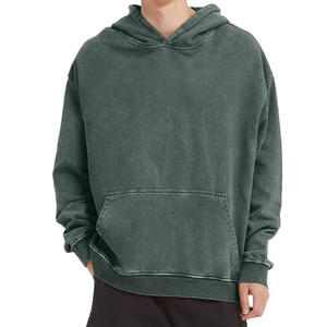 Automne décontracté unisexe pour classique imprimé LOGO lavage à l'acide à capuche High Street Sports pull lâche coton mélangé - Product Image 3