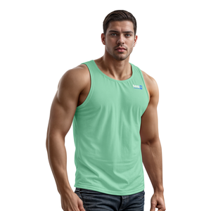 Venta al por mayor 2025 100% algodón Casual transpirable hombres camiseta sin mangas de secado rápido sublimación impresión gimnasio desgaste OEM ODM proveedor logotipo personalizado - Product Image 5