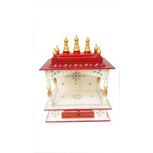 Temple indien en bois fabriqué à la main Pooja Item Home Decorative Wood Art - Product Image 1