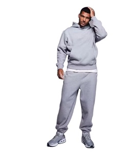 Pantalon de survêtement à capuche Jogger Sets Cargo Pants Tracksuits Unisex Sweat Suits 2 Piece Set 100% Cotton Custom Plain Gym Mens Tracksuit - Product Image 1