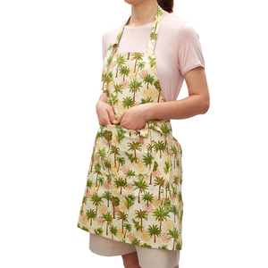 Delantal de cocina de lona de alta calidad, delantal de chef de algodón con estampado personalizado con bonito cierre - Product Image 2