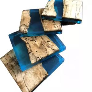 Indian Wholesaler Made Home & Kitchen Wooden & Resin Tea Cup Mats Pads Modern Style Square Household Dinnerware <b>Glass</b> <b>Coaster</b> - Product Image 1