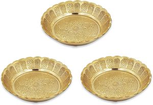 Solid Brass Fork Set for Puja Decoration & Gift (1 Piece <b>Large</b> 11cm Dishwasher <b>Safe</b>) - Product Image 3