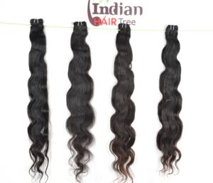 Paquet de Cheveux Humains Indiens Bruts Ondulés Extension Naturelle Produit Pas Cher Meilleure Qualité Vendeur Vierge Remy Non Transformé par l'Exportation à vendre - Product Image 3