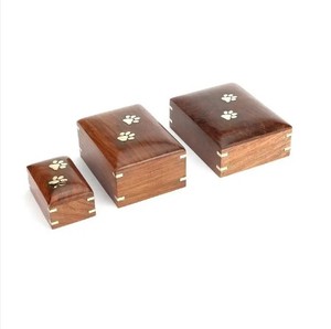 Urna Cremation Urn <b>Box</b> <b>for</b> Cremation <b>Ashes</b> Keepsake Small Bamboo Casket With Lining <b>Ashes</b> Bamboo <b>Pet</b> Urn - Product Image 3