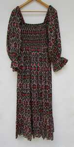 Parfait à la recherche de nouveauté coton ditsy fleur imprimé vêtements pour femmes A-ligne longue robe maxi décontracté indien porter longues robes max - Product Image 2