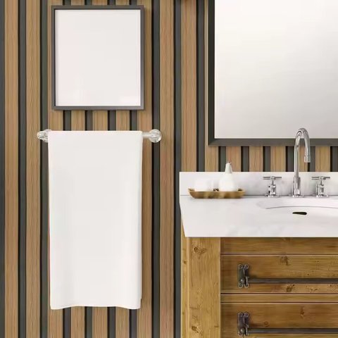 Modern Flexible PET Rubber Acoustic Wall Panels Curved Soundproof Ceiling for Living Room Veneer Hotels Apartments Hospitals
