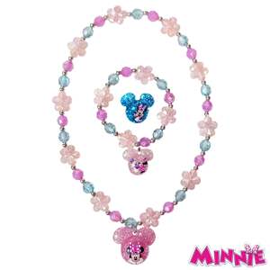 OEM/ODM Customizable Mickey Minnie Play Accessory 3pc Fashion Jewelry <b>Set</b> Necklace <b>Bracelet</b> Ring Direct Factory Price - Product Image 2