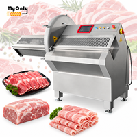 Machine à découper la viande industrielle électrique réglable MY pour viande séchée, trancheuse à viande de bœuf